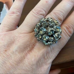 Park Lane Diamond Cascades Silvertone Ring Size 9